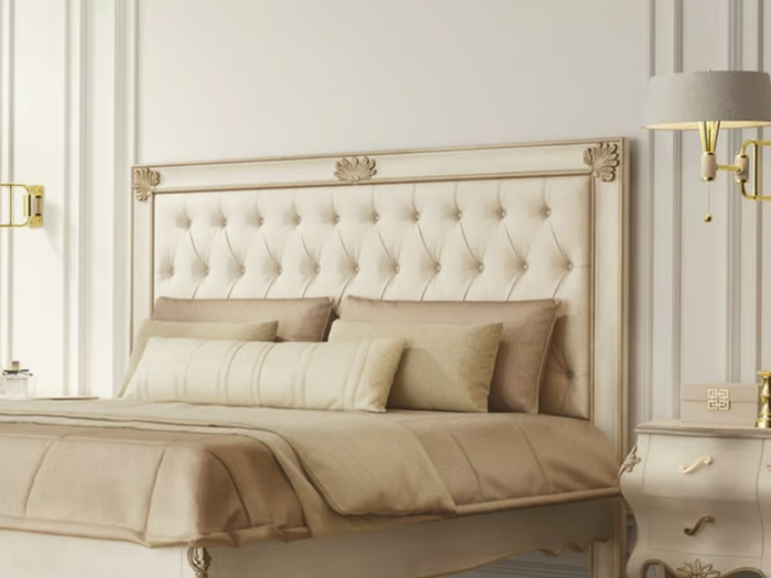 TIMELESS 2080 - Tufted upholstered fabric headboard for double bed _ SCAPPINI & C